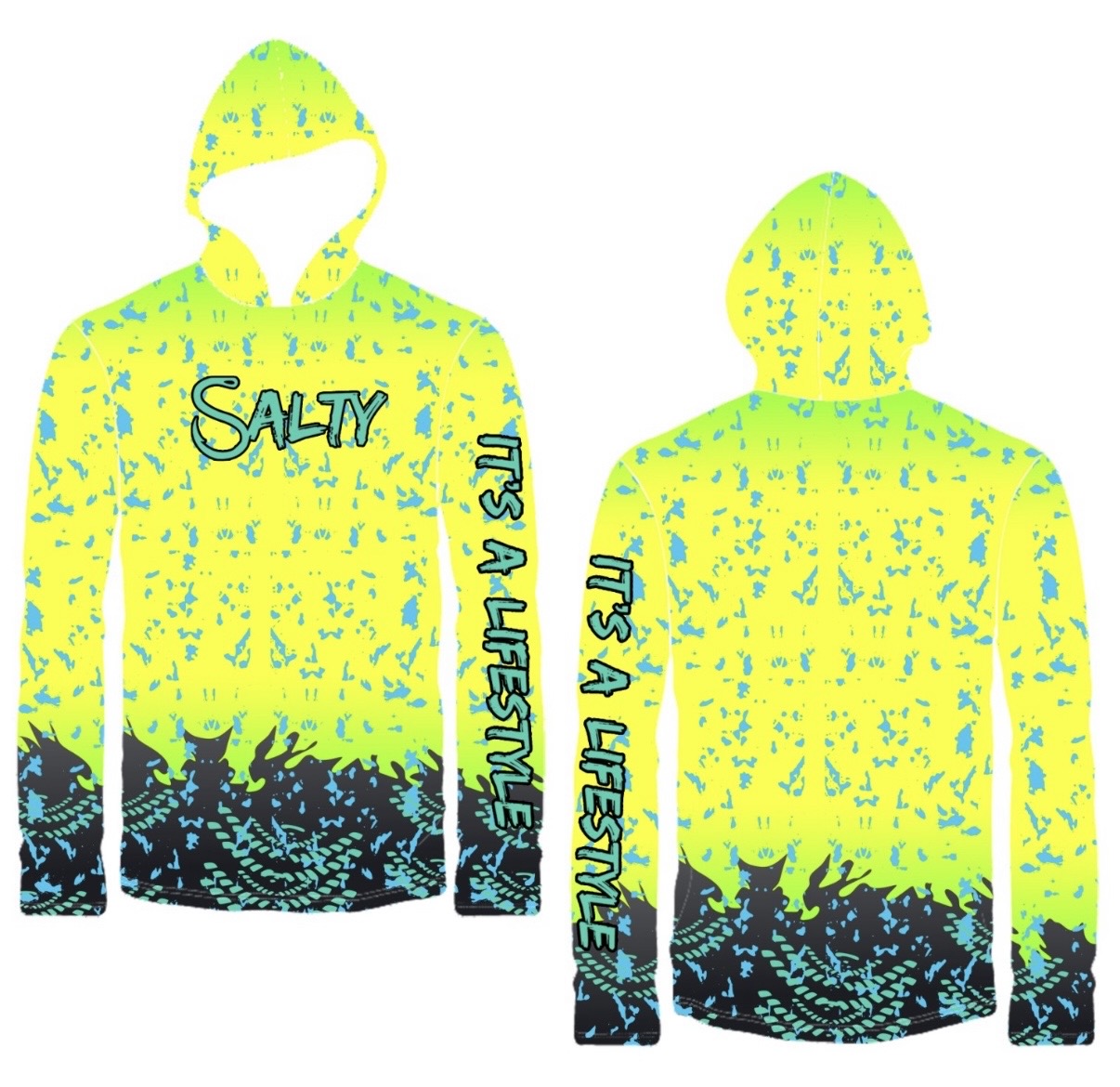 Youth Salty Performance Dri Fit – Neon Yellow Splash Edition