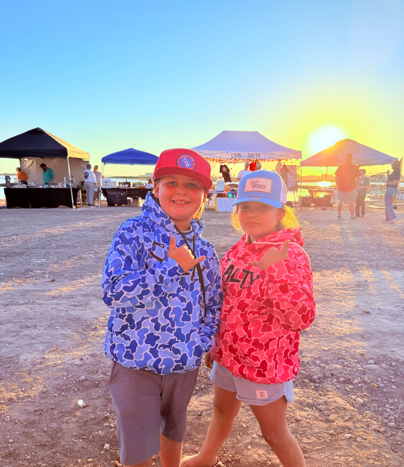 Youth Salty Camo Fleece Hoodie