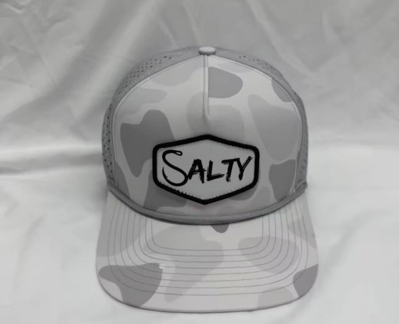 Salty camo trucker hat