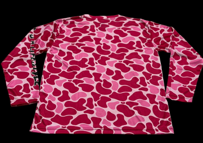 Youth pink camo Performance Dri Fit