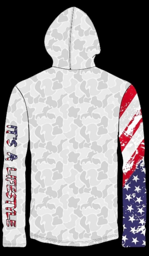 Merica Hooded Performance Dri Fit