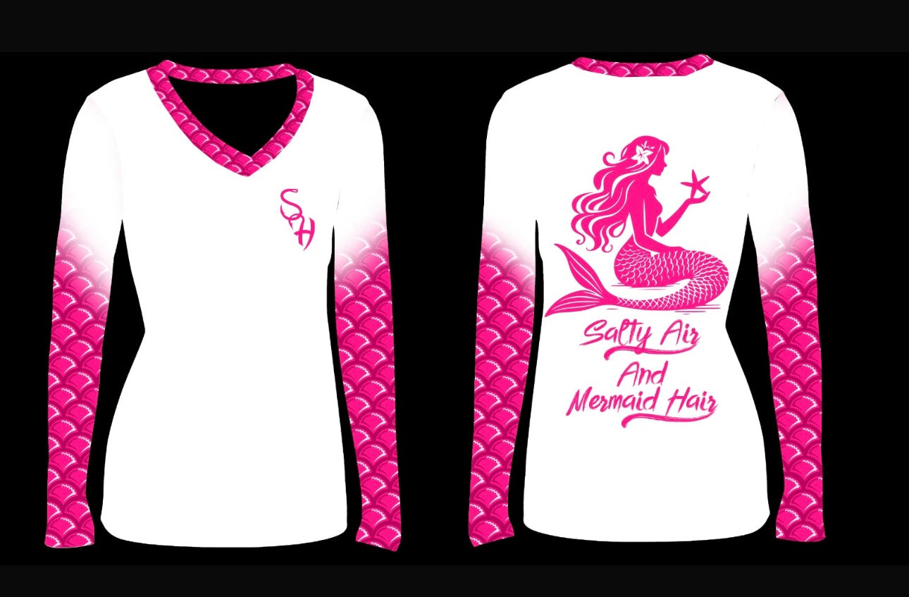 Women's mermaid Dri Fit V-Neck