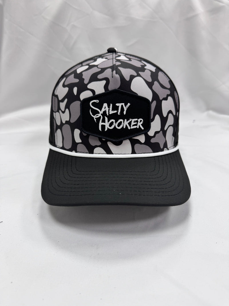 Salty Hooker Black Camo Performance Snapback