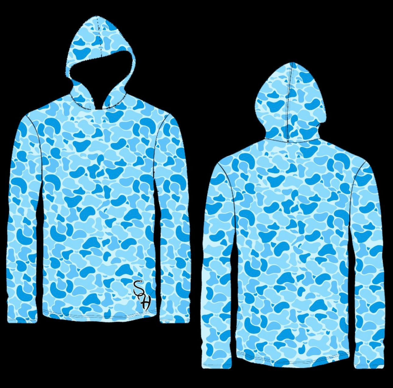 Blue camo Performance Dri Fit