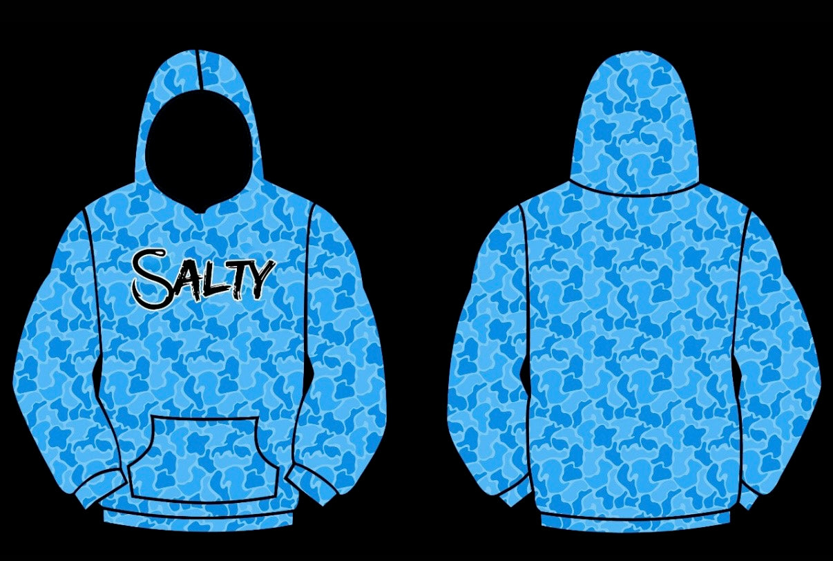 Youth Salty Camo Fleece Hoodie